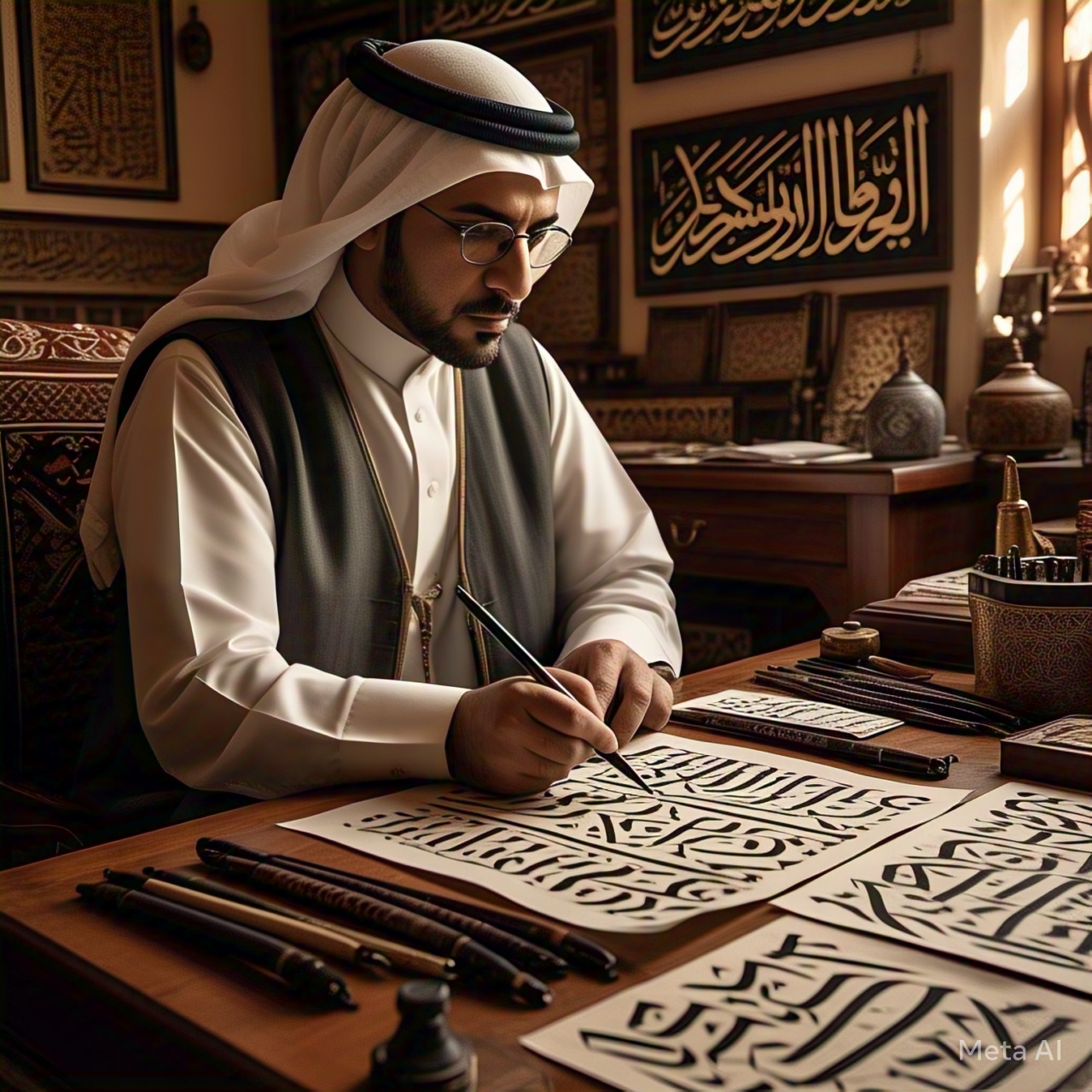 Arabic calligraphy artists in Dubai