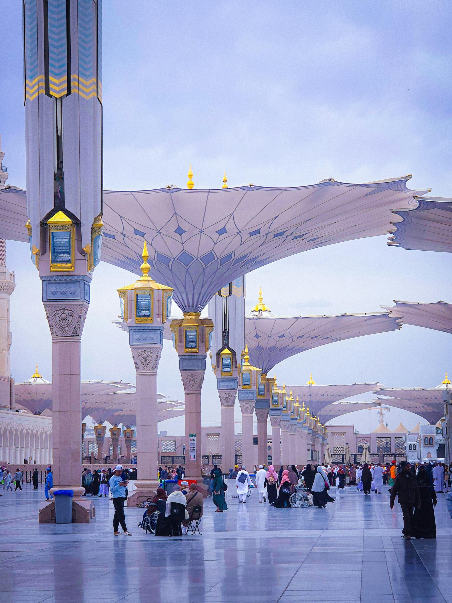 Pilgrims performing Hajj and Umrah, symbolizing spiritual growth and transformation.